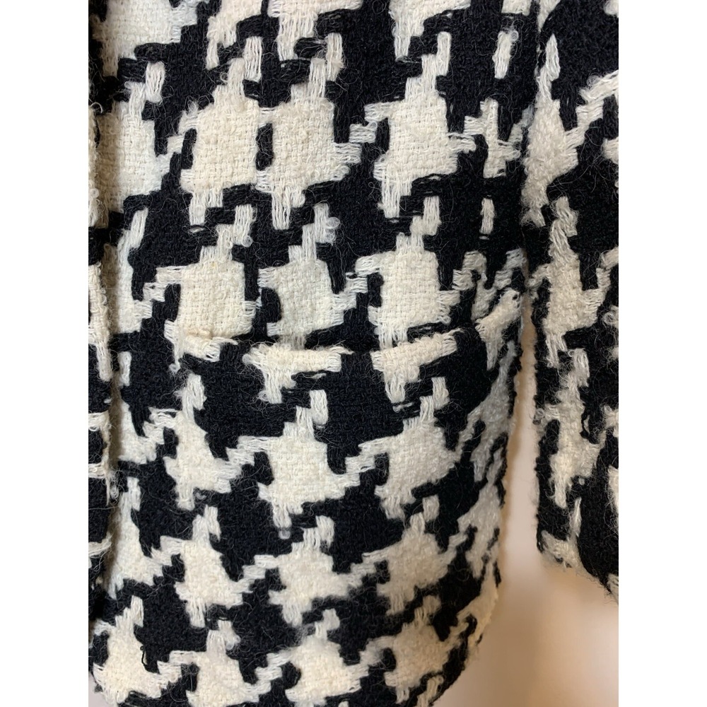 Episode Blazer Womens Size 2 Wool Houndstooth Oversized 80s 90s WARM! Lined VNTG - Picture 5 of 10